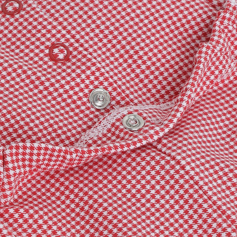 Girls White and Red Printed Nappy Opening Babysuit image number 3